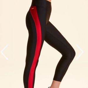 Alala Bolt Leggings XS Black and Ruby NWT